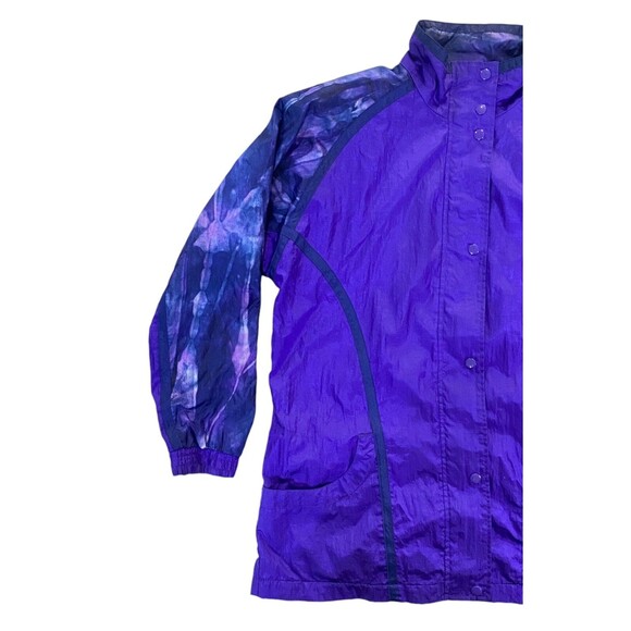 Vintage Lavon 80s Windbreaker Nylon Zip Up Jacket Purple Blue Size Small ***READ - Picture 12 of 12